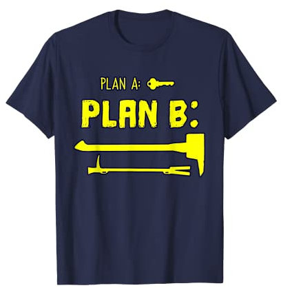 Funny Firefighter Crowbar Tool and Sledgehammer Gift T-Shirt