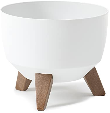 Roma Bowl 2021 | Vaso da fiori per erbe aromatiche | Contenitore da giardino per balcone | Decorazione scatola organizer | (240, bianco)