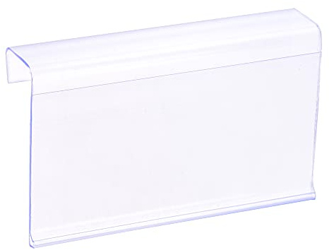 sourcing map 30 Stück Etikettenhalter L-Form 100x60mm für Drahtregal | durchsichtiger Kunststoff