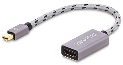 SNANSHI Adattatore Mini DisplayPort a HDMI (Thunderbolt 1/2) (Mini DP) a HDMI Converter per MacBook Air/Pro, Mac Mini, iMac, Surface Pro, Monitor/TV/Projector