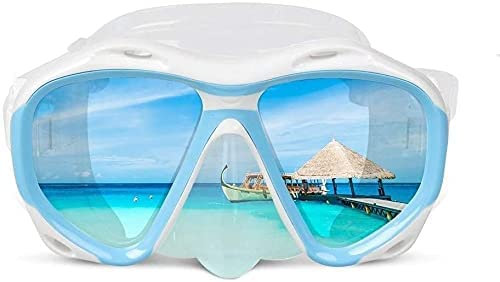 Samnuerly Vollgesichtsmaske Tauchen Schnorchelmaske Professionelle Tauchmasken Schutzbrillen Wassersport Schnorchelausrüstung Unterwasser-Schwimmbrille für Erwachsene oder Kinder