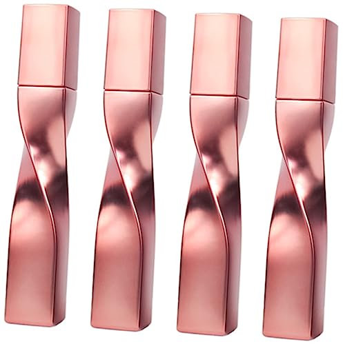 minkissy 4 Stücke Leere Mascara Tube Mit Wimpern Bürste 15ml Wiederverwendbar Roségold Für Mascara Und Eyeliner Mit Auslaufschutz