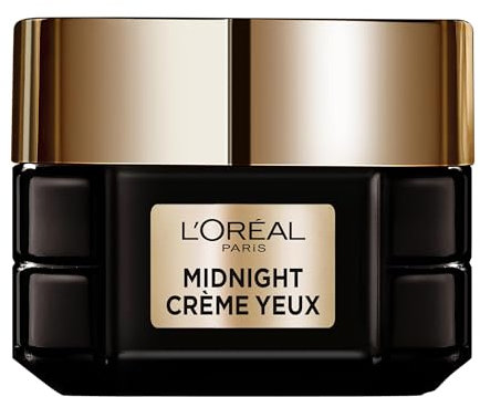 L'Oréal Paris - Midnight Crème Yeux Age Perfect Renaissance Cellulaire - Crème Yeux Nuit Régénérante Anti-Âge - Soin Yeux Anti-Rides, Fermeté, Confort - Tous Types de Peaux - 15 ml