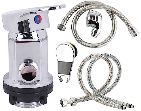 Mischbatterien Sprüher Set Friseursalon Waschbecken Handbrause Waschbecken Wasserhahn Set, Dusche Mischbatterie Auslass 1/2 Zoll, für Wohnmobil Campervan, Friseurbetten, Schönheitssalons, Friseurläden