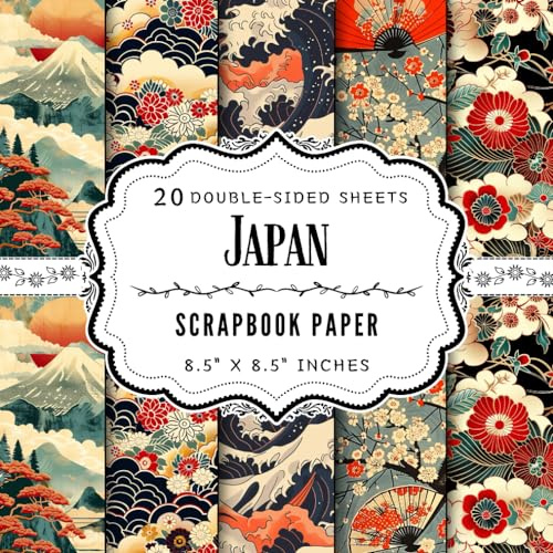 Japan Scrapbook Paper: 20 Double Sided Decorative Craft Paper Sheets | Ideal for Decoupage, Origami, Journaling, Card Making, & More | 8.5 x 8.5 | Premium Color