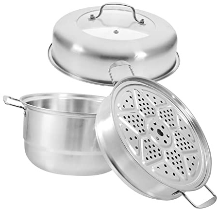 ANSNOW Steamer Accessories 1 Set Amphora Stainless Steel Cooking Pot Steamer for Cooking Bun Steamer Basket Soup Steamer Stainless Steel Thicken 28C Steam Pot for Cooking