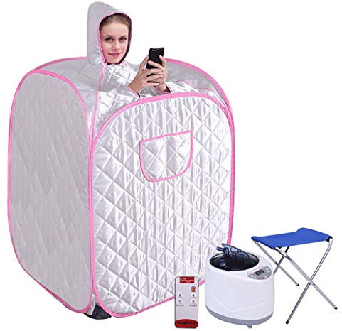 Lazy SPA, 2L portátil Sauna SPA Vapor, Sauna SPA Plegable máquina, Inicio Tienda Vapor portátil Sauna Pot Máquina for Home SPA Personal y Terapia Adelgaza Cuerpo Interior (Color : Single, Size : B)