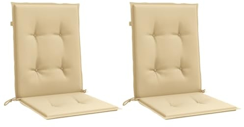vidaXL Niedriglehner-Auflagen 2 STK. Melange Beige 100x50x4 cm Stoff