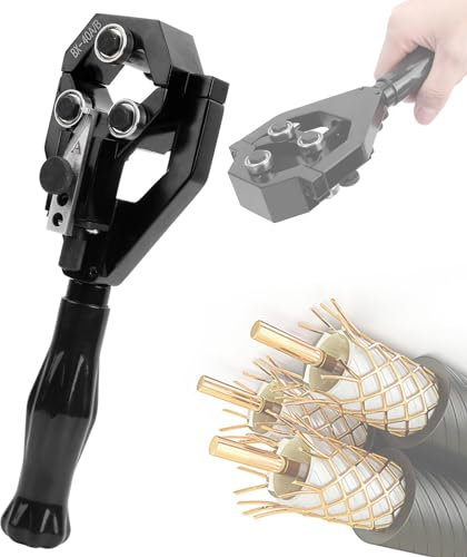 QUTBAG Pelacables, alicates Pelacables industriales, Herramienta engarzadora cortadora Manual para pelar Cables eficientemente, para Capa Aislante y Capa semiconductora no pelable