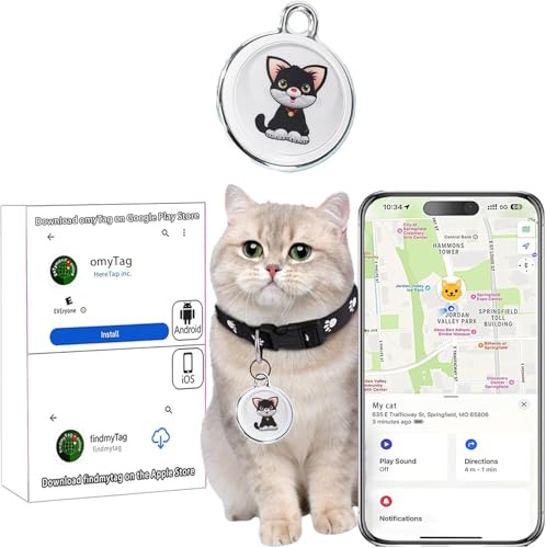 HIMS Rastreador GPS para gatos/perros y gatos, rastreador de mascotas para gatos, rastreador de ubicación GPS líder en el mercado, no requiere carga, sin tarifa mensual, impermeable, funciona con