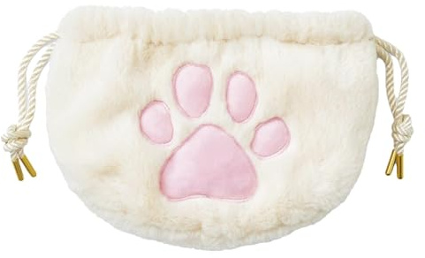 Piccola borsa per cosmetici in peluche - Borsa in peluche con coulisse, scatola per cosmetici per zampe | Piccola borsa per cosmetici con design in peluche a di gatto, borsa per cosmetici Borsa