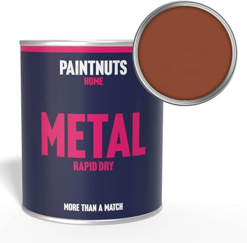 Paintnuts Copper (RAL-8004) Rapid Dry Metal Paint, Satin Finish 250ml