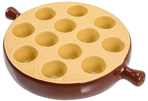 OKUMEYR Schnecken-servierplatte Aus Keramik Mit Rutschfestem Untergrund Und Gleichmäßiger Wärmeverteilung Für Schnecken Und Meeresfrüchte Robust Und Langlebig Für Köstliche Speisen