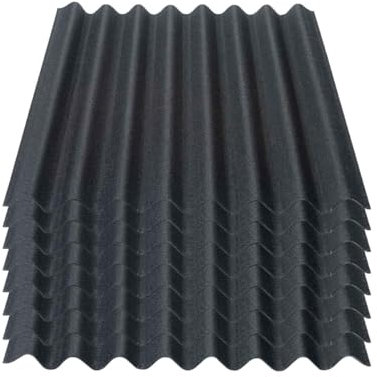 Onduline Easyline Dachplatte Wandplatte Bitumenwellplatten Wellplatte 8x0,76m² - schwarz