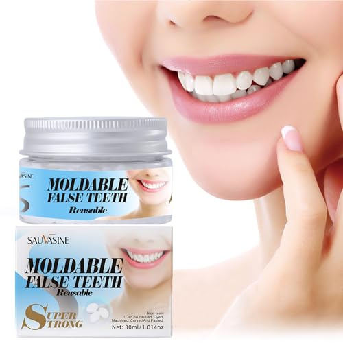 Kit di riparazione di riempimento temporaneo dentale, riparazione dentale perline per fissaggio temporaneo riempimento denti rotti mancanti denti malleabili falsi
