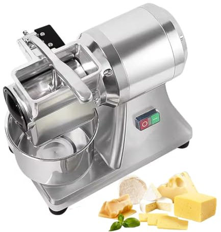 Grattugia Elettrica Per Formaggio Con Secchio in Acciaio Inox, Tritatutto Per Pane E Briciole Di Formaggio, Grattugia Commerciale Per Alimenti Tritatutto Elettrico Per Formaggio, Burro, Pane, Crusca