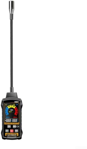 Hasaller Détecteurs de gaz GN807 - Détecteur de gaz professionnel - Analyseur de fumée automobile - Avec sonde métallique pliable - Affichage numérique pour l'inspection des véhicules pipelines (GN807