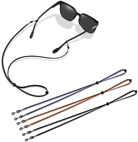 Wanme Cordon Lunettes, 3 Pièces Cordon Lunettes Femme, Lunettes Chaîne Lanière, Attache Lunette, Cordons à Lunettes, pour Femmes Hommes
