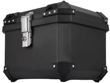 Zymjzbetic Bauletto posteriore universale for moto in plastica da 45/57 litri, con serratura, for casco, impermeabile, antiurto per scooter, motociclette e biciclette elettriche(45L Matte black)