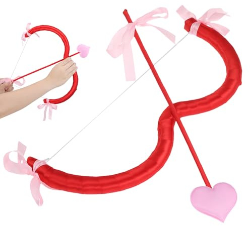 Sewroro Ensemble Arc et Flèche de Cupidon en Mousse Léger Accessoire de Costume pour Saint-Valentin Cosplay et Fêtes Flèche de Cupidon Réutilisable Sécurisée Présent de Soirée