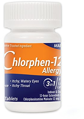 Chlorpheniramine Maleate Extended Release, 12 Mg , 60 Tablets