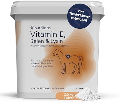 NAF - Suplemento de vitaminas y minerales para caballos (vitamina E, selenio y lisina, 3 kg)