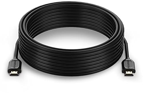 Fosmon 4K HDMI Cable 25FT/7.5M, HDMI 2.0 Cable 4K@60Hz/2160p Support 18Gbps, HDCP, 3D, ARC, Dolby TrueHD, 30AWG Compatible with UHD TV, PC Monitor, Console, PS4, PS5, Xbox 360/One/X/S, Nintendo Switch