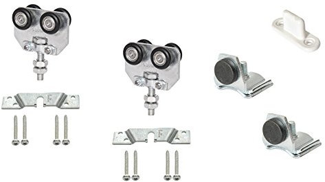 Estebro KC75N Kit de herraje para Puerta corredera (hasta 75 kg rollapar Desmontable con rodamientos en Nylon)