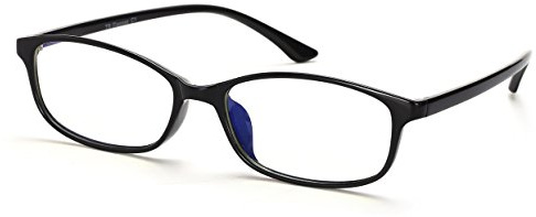 4sold Reading Glasses TR90 Quality Super-Lite Flexible strength Men Women Blue Light Filter Clear Lens Anti Glare Reading Computer, Gaming, TV, Glasses UV Anti Radial Reflex brand (Black T8041, 0.00)