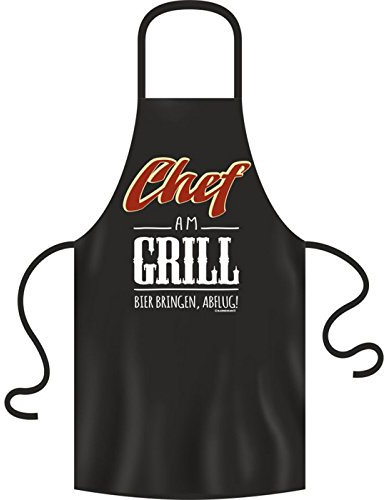 trag-das lustige Grillschürze - Chef am Grill - Geschenk Grill Spaß Schürze Kochschürze Latzschürze Partyschürze Küche