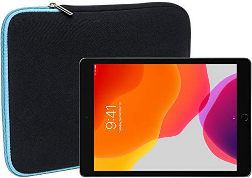 Slabo Sleeve Bag Custodia Protettiva per Tablet per iPad 10.2 (7a Generazione | 2019) | iPad 10.2 (8a Generazione | 2020) Custodia per Neoprene Phablet - Turchese Nero | Turquoise Black