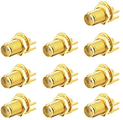 Eightwood SMA Stecker SMA Buchse Buchse Gerade Bulkhead Solder .062 inch End Launch Für Wireless WLAN WiFi Antenne 10 Stücke MEHRWEG