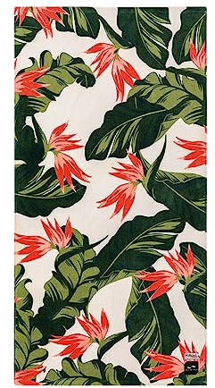 Slowtide Mauka Beach Towel, White, One Size