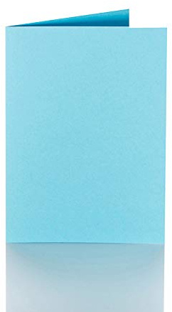 Paper24 Faltkarte 12x17 cm 240 g/qm 25 Stück in Blau