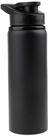 Inzopo portátil 700 ml botella de agua reutilizable bidón deportes al aire libre ciclismo montar camping senderismo Traving acero inoxidable beber taza negro