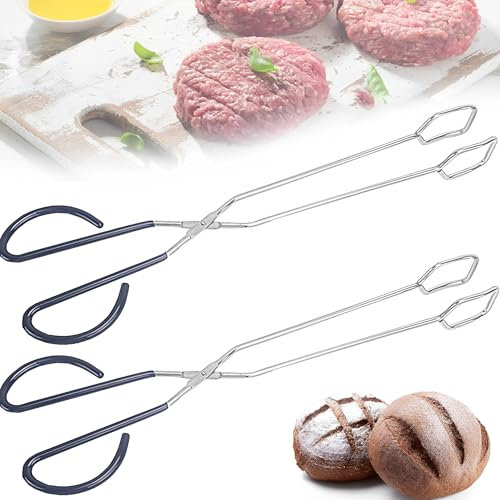 CINY 2 Pezzi Pinze Per Barbecue, Pinze a Forbice Extra Lunghe In Acciaio Inossidabile, Pinze Da Cucina Per Cuocere, Pinze Per Grigliare, Clip Per Pane Pinze In Carbonio Pinze Per Il Fuoco (16 pollici)