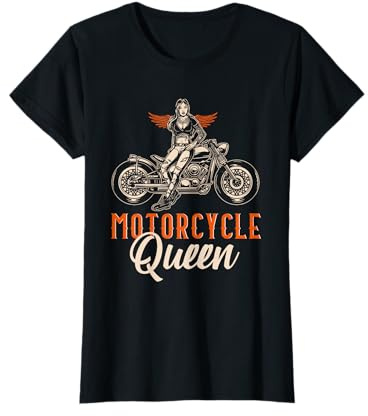 Motorcycle Queen Biker Girl Vintage Motorbike Biker Women T-Shirt