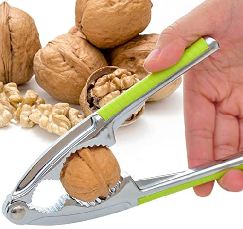 Butyeak Cascanueces, Nut Cascanueces, Cascanueces de Metal, Abridor de Nueces, Alicate para Nuez con Mango de Silicona Antideslizante, para Frutos Secos, Almendras de Avellana, Almendras