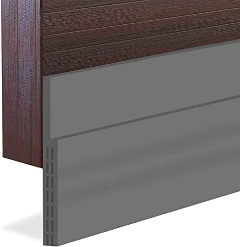 Hulameda [Upgraded] Large Gap Door Draft Stopper, 3-2/5W Widened Door Sweep for Interior and Exterior Doors - Guard Against Drafts, Dust, Noise and Unwanted Animals| 3-2/5W x 39L, Gray