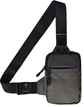 Schultertaschen, Brusttasche mit Reflexstreifen, Sling Bag, Umhängetaschen Sling Rucksack Crossbody Bag Backpack, Schultertasche für Outdoorsport Wandern Radfahren Bergsteigen Reisen Camping (Grau)