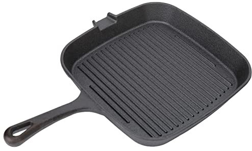 ZAANU Sartenes cuadradas antiadherentes, Sartén para Parrilla con Mango Resistente al Calor para Carne, Pescado y Verduras Barbacoa Interior y Exterior Uso para Asar, freír, saltear SART