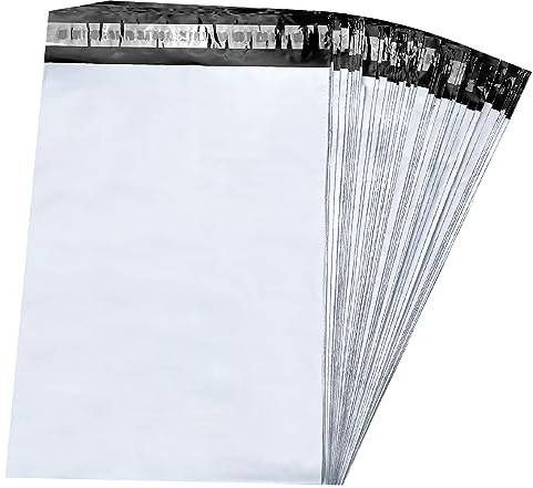 Magrimaxio 100pezzi buste per spedizioni, sacchetti spedizione vinted, Autoadesive pacchi, busta postali Plastica, mailing bags, Non Trasparenti, per indumenti, libro, scarpe, M, (9x12inch/23×30.5cm)