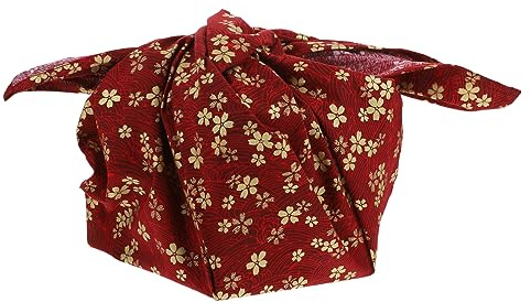 Healeved Panno Giapponese per Confezioni Regalo in Cotone Rosso, Facile da Pulire e Asciugare, per Lunch Box Ufficio e Locale, Design Tradizionale