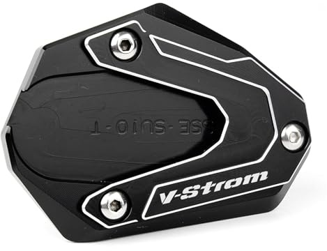 ZESIDIMO Placa soporte lateral extensión caballete motocicleta para Suzuki Vstrom 1000 1050 XT DL1000 V-STROM 1050/XT DL1050 2014-2022 Accesorios (negro)