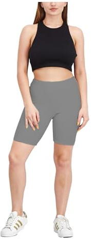 P&R DANCEWEAR LTD nya enkla heta byxor: Stretchiga cykelshorts för aktiva sommargymkläder., Mörkgrått, S/M