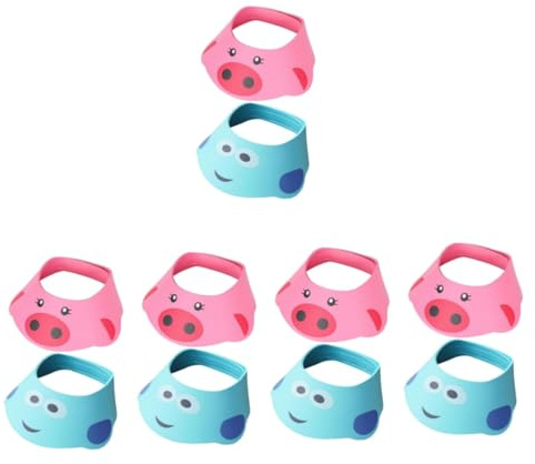 Vaguelly 5 Sets Badekappe Babyparty Kleinkind Duschhaube Kinder Haarwaschschild Babyhaarpflege Bequeme Passform Leicht Zu Reinigen 2 Stück * 5