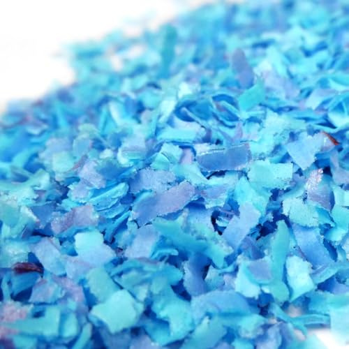 Streuselheld Schnippel Mix Blau 10g Esspapier Flocken | Blaue Streusel aus Esspapier-Schnipseln zum Verzieren Sprinkles für Gebäck wie Torten, Cupcakes und Muffins