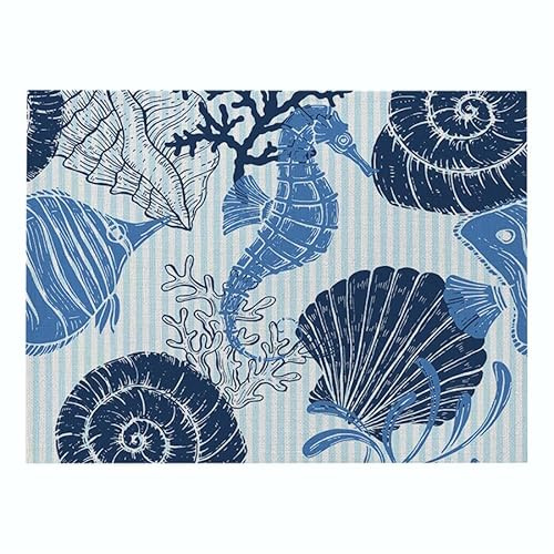 Manteles Individuales Animales A Rayas Azules Salvamanteles Individuales Lavable Mantel Individual Resistente Calor Individuales Mesa Engrosar Salvamanteles Bajoplatos 30x45cm 2 Pcs