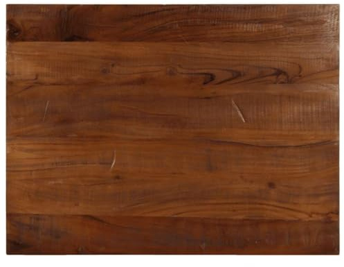 vidaXL Tischplatte, Holzplatte Rechteckig, Massivholzplatte für Tisch Esstisch Couchtisch, Ersatztischplatte, 80x50x2,5cm Altholz Massiv