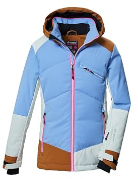 killtec Flickor Skidjacka/funktionell vattentät jacka med huva och snöskydd KSW 403 GRLS SKI JCKT, lavendel, 128, 42071-000